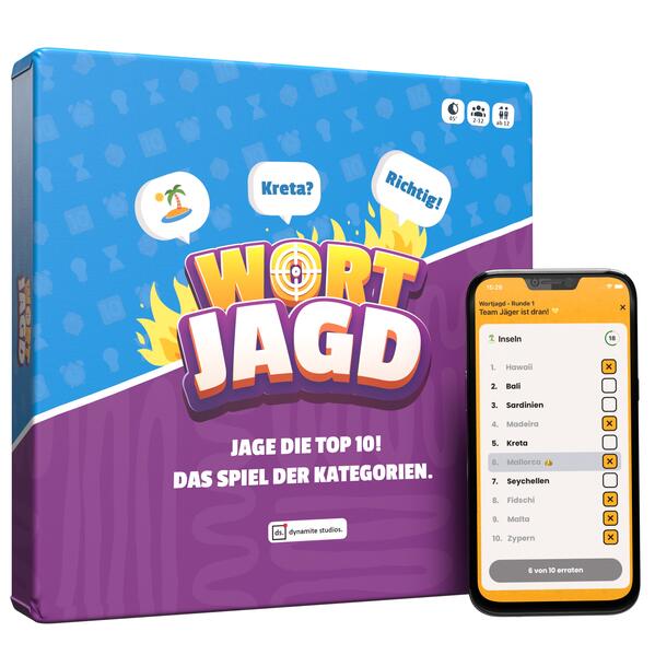 DYNAMITE GAMES® - Wortjagd - 'Jage die Top 10! Das Spiel der Kategorien.'