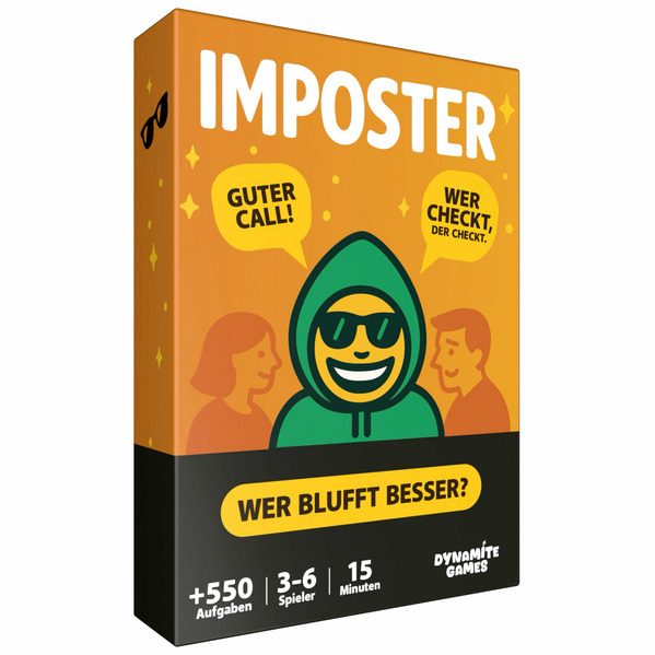 DYNAMITE GAMES® - Imposter 'Bluffen Raten & Lachen - Wer ist der Hochstapler?'