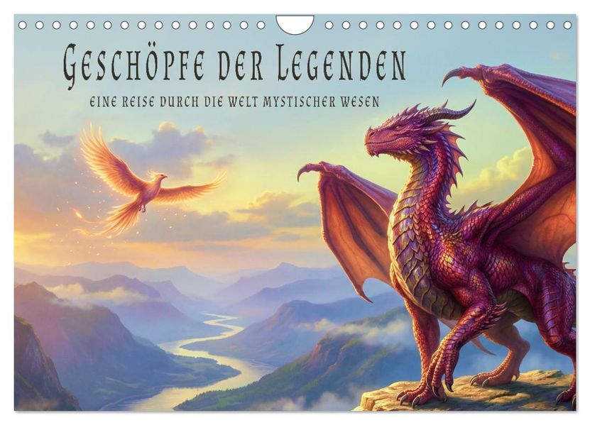 Geschöpfe der Legenden - Eine Reise durch die Welt mystischer Wesen (Wandkalender 2027 DIN A4 quer) CALVENDO Monatskalender