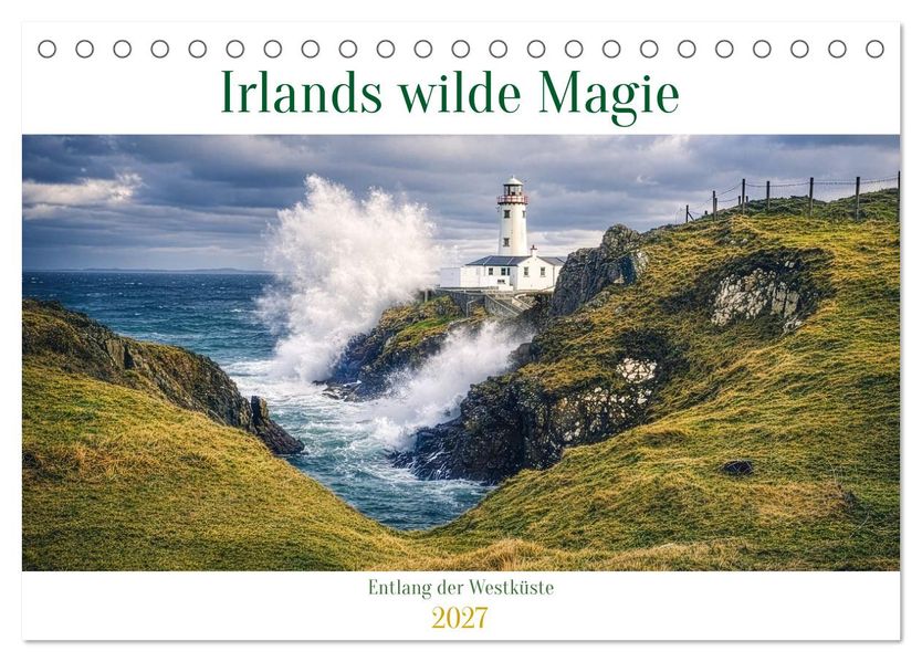 Irlands wilde Magie - Entlang der Westküste (Tischkalender 2027 DIN A5 quer) CALVENDO Monatskalender