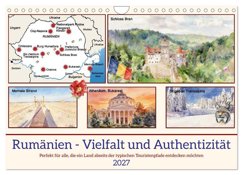 Rumänien - Vielfalt und Authentizität (Wandkalender 2027 DIN A4 quer) CALVENDO Monatskalender