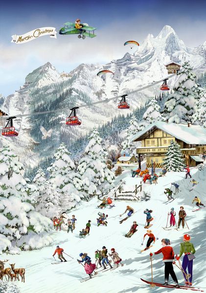 Puzzle - Auf der Skipiste - 1000 Teile