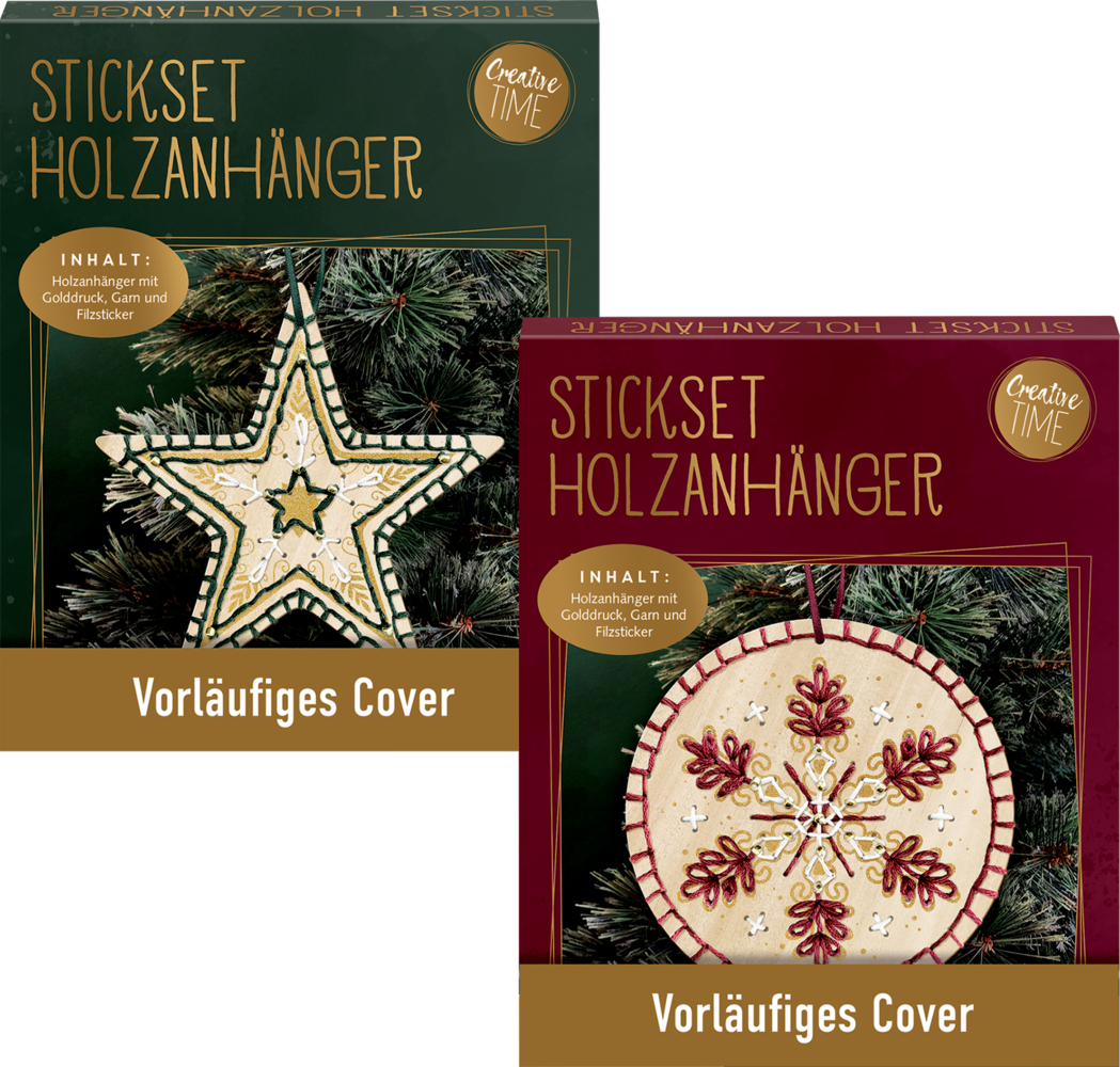 Stickset Holzanhänger