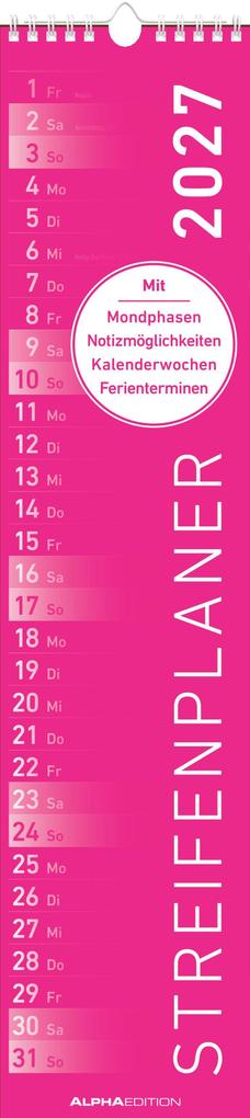 Streifenplaner PINK 2027