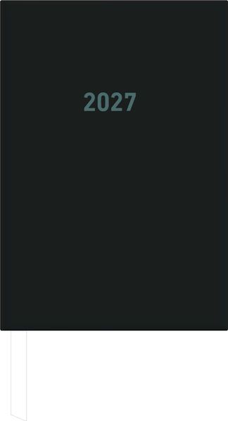 Buchkalender 1T/1S schwarz 2027