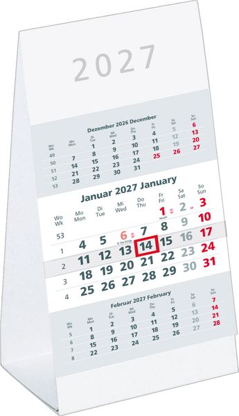 3-Monats-Aufstellkalender 2027