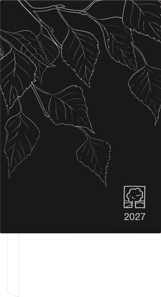 Buchkalender 1T/1S anthrazit Blauer Engel 2027
