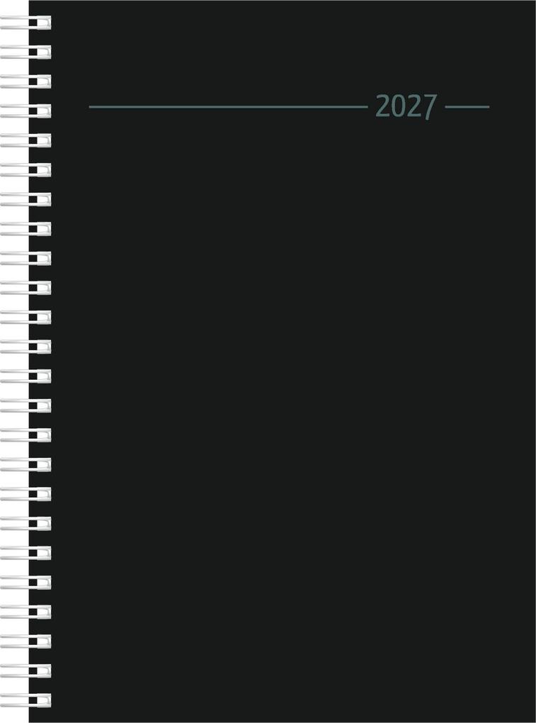 Wochenplaner Balacron schwarz A5 Ringbuch 2027