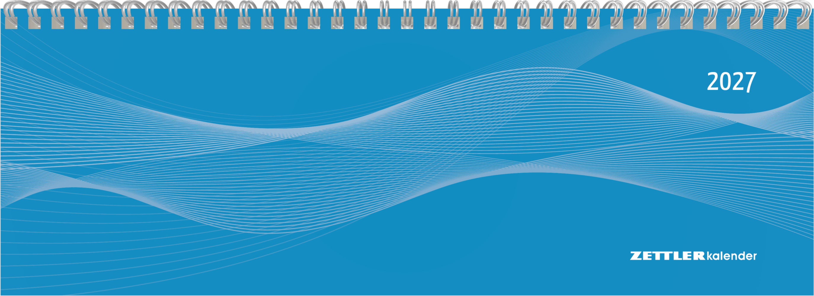 Tisch-Querkalender Profi blau 2027