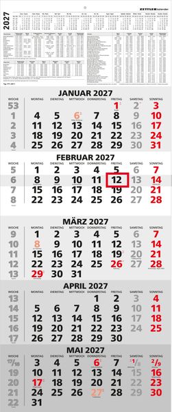 5-Monatskalender 2027