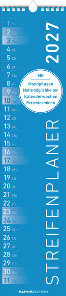 Streifenplaner BLAU 2027