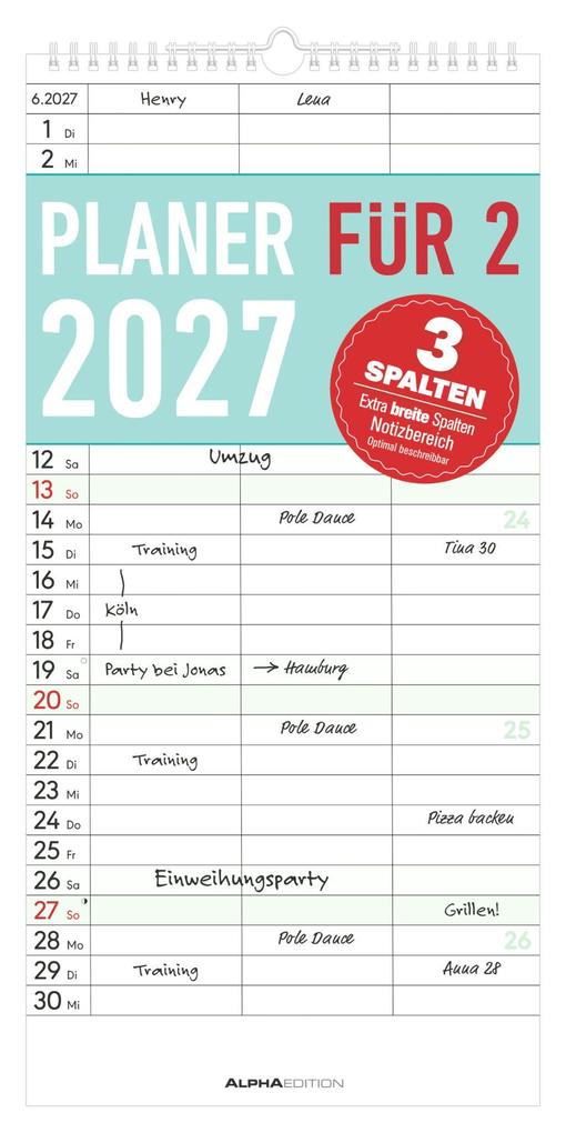 Planer für zwei 2027