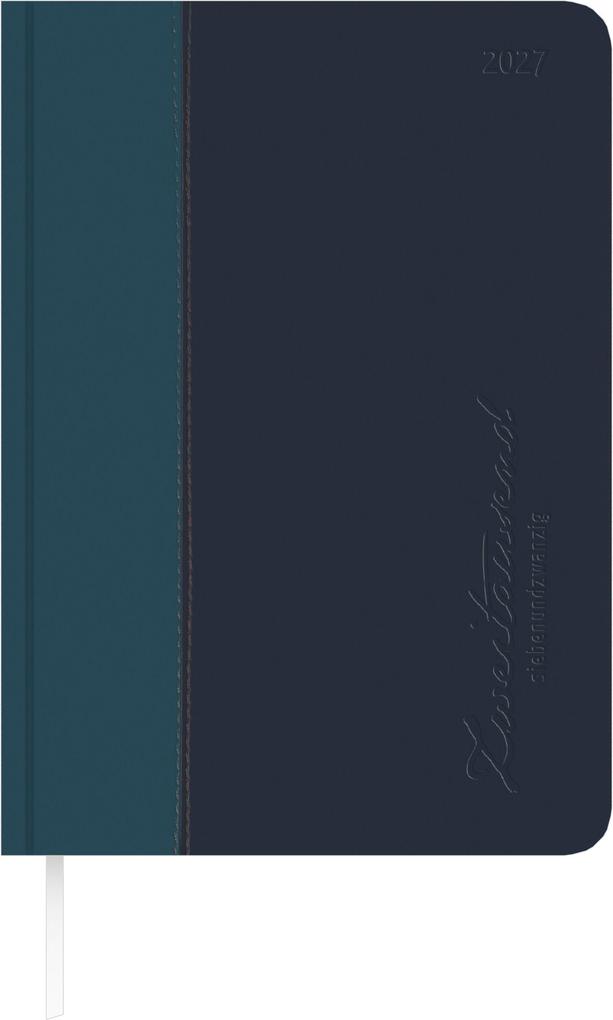 Buchkalender Premium Water türkis-blau A5 2027