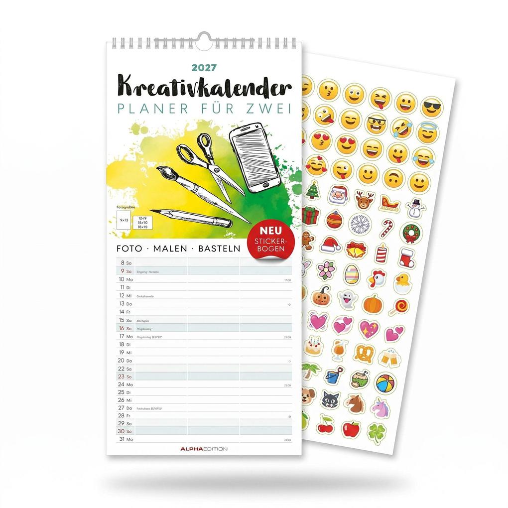Kreativkalender Planer für 2 2027