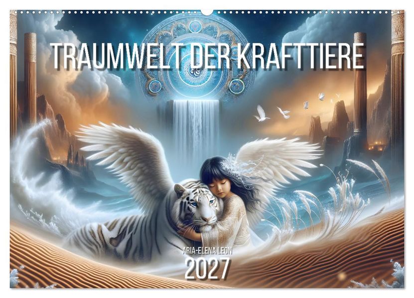 Traumwelt der Krafttiere (Wandkalender 2027 DIN A2 quer) CALVENDO Monatskalender