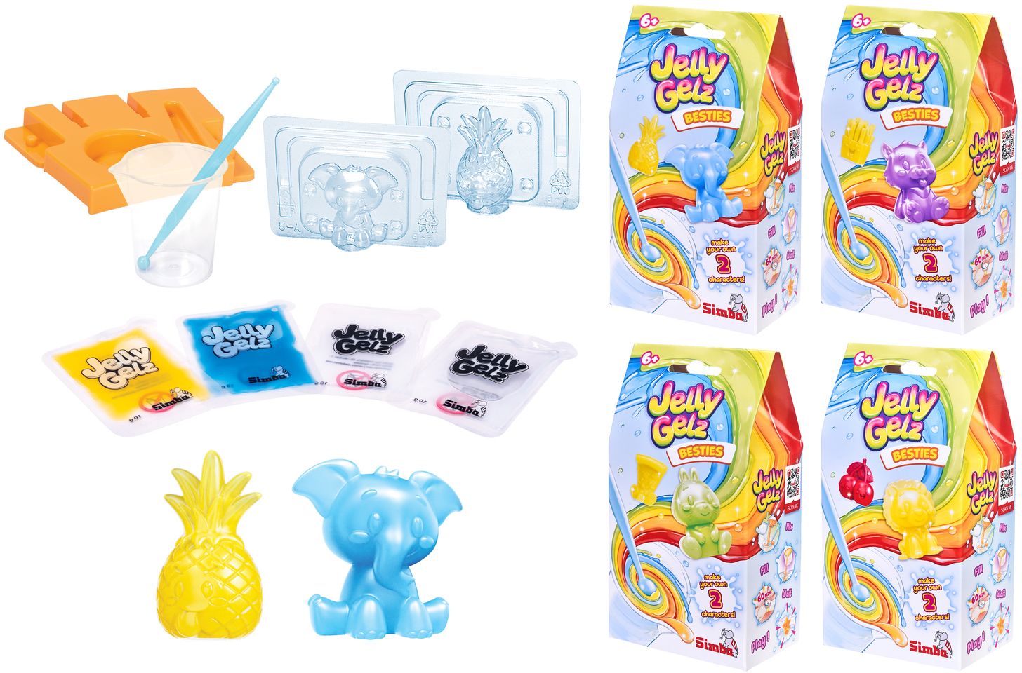 Jelly Gelz Besties 4-sort.