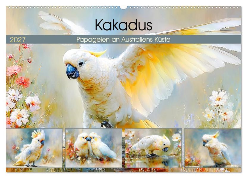 Kakadus. Papageien an Australiens Küste (Wandkalender 2027 DIN A2 quer) CALVENDO Monatskalender