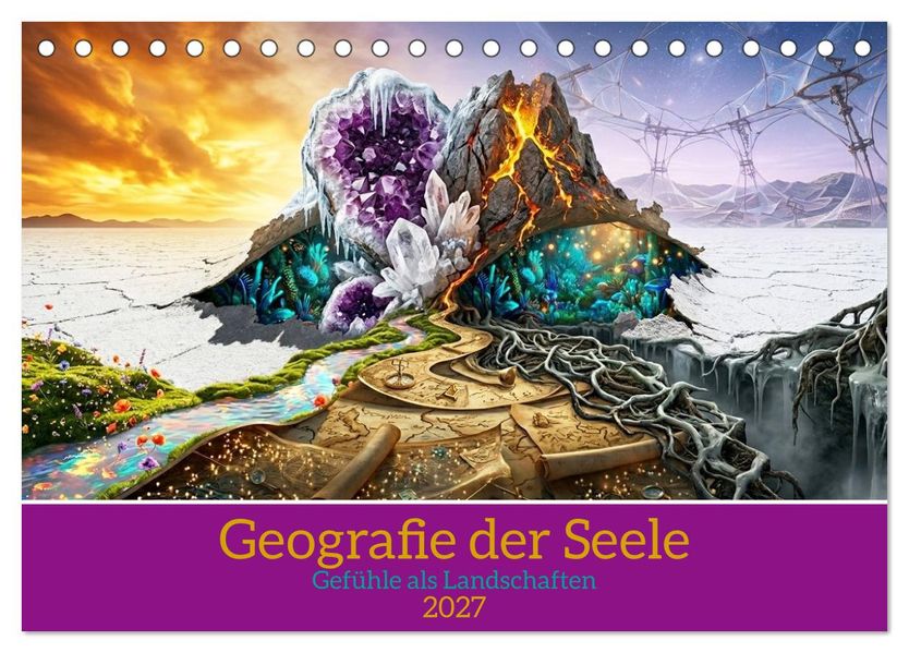 Geografie der Seele - Gefühle als Landschaften (Tischkalender 2027 DIN A5 quer) CALVENDO Monatskalender