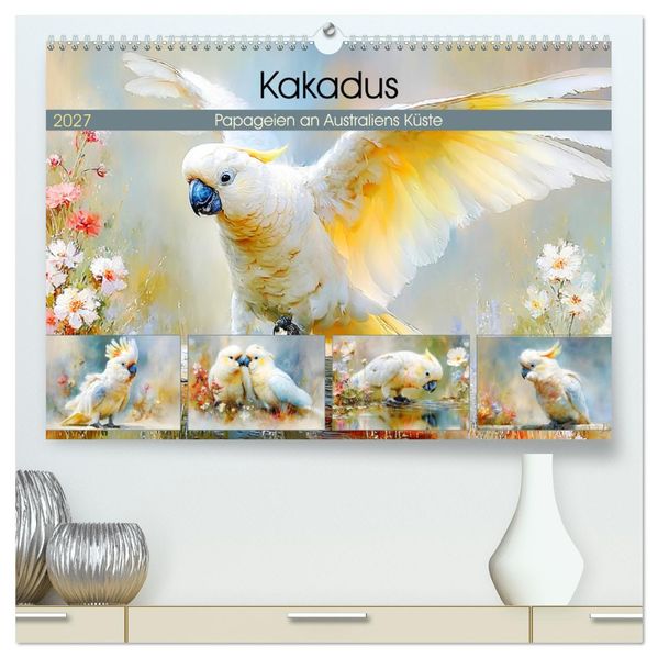 Kakadus. Papageien an Australiens Küste (hochwertiger Premium Wandkalender 2027 DIN A2 quer) Kunstdruck in Hochglanz