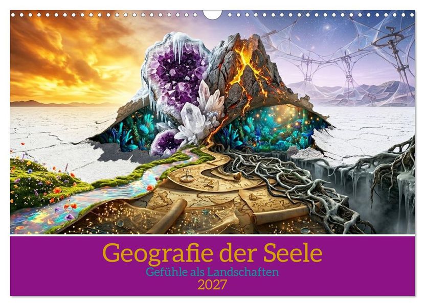 Geografie der Seele - Gefühle als Landschaften (Wandkalender 2027 DIN A3 quer) CALVENDO Monatskalender
