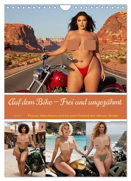 Auf dem Bike - Frei und ungezähmt (Wandkalender 2027 DIN A4 hoch) CALVENDO Monatskalender