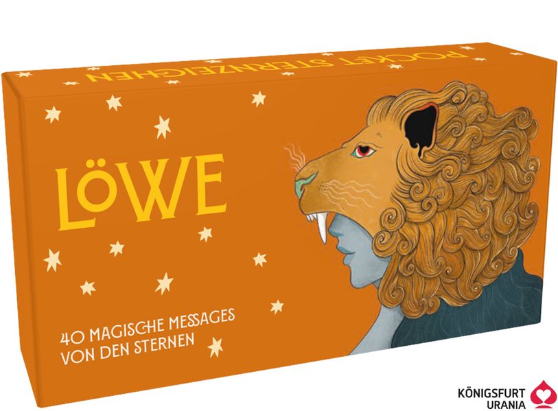 Sternzeichen Löwe 40 Karten in Magnetschachtel mit Metallicfolie - Magische Messages von den Sternen
