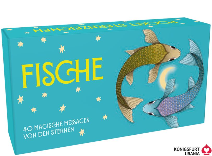 Sternzeichen Fische 40 Karten in Magnetschachtel mit Metallicfolie - Magische Messages von den Sternen