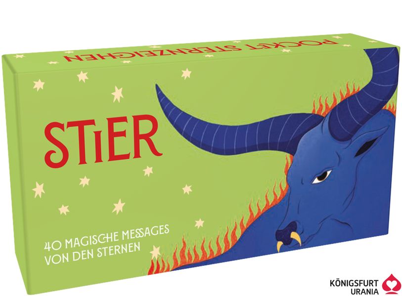 Sternzeichen Stier - 40 Karten in Magnetschachtel mit Metallicfolie - Magische Messages von den Sternen