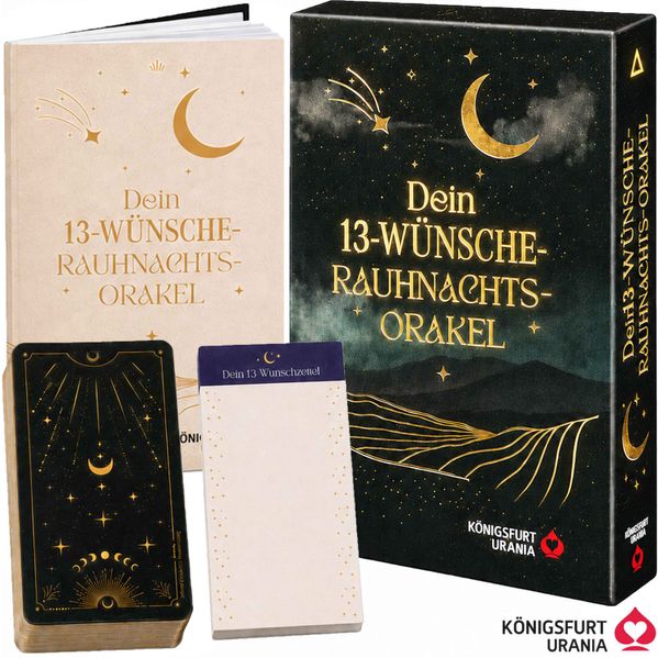 Dein 13-Wünsche Rauhnachts-Orakel - 37 farbige Karten und Wünschezetteln und einem 48-seitigem Booklet