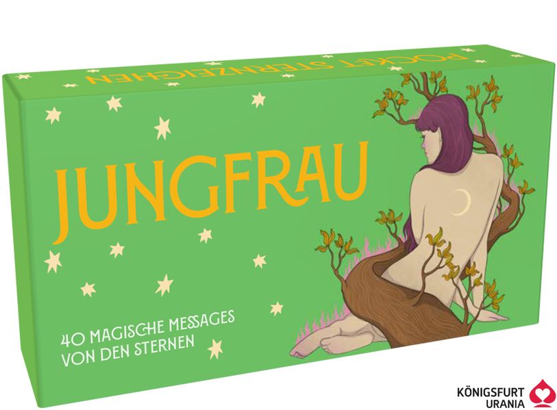 Sternzeichen Jungfrau 40 Karten in Magnetschachtel mit Metallicfolie - Magische Messages von den Sternen