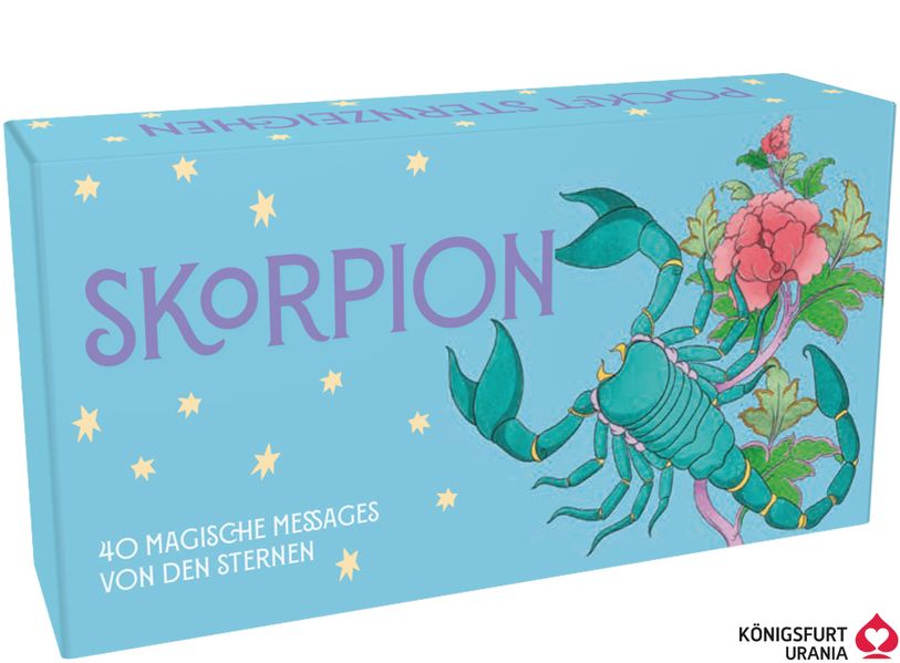 Sternzeichen Skorpion - 40 Karten in Magnetschachtel mit Metallicfolie - Magische Messages von den Sternen