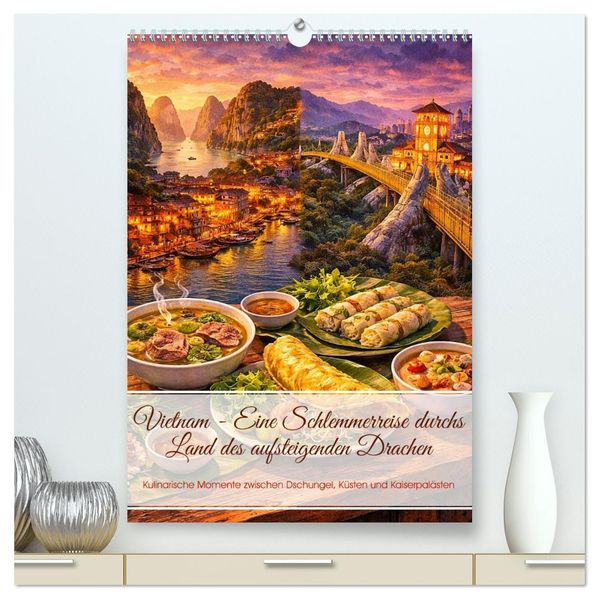 Vietnam - Eine Schlemmerreise durchs Land des aufsteigenden Drachen (hochwertiger Premium Wandkalender 2027 DIN A2 hoch) Kunstdruck in Hochglanz