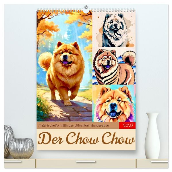 Der Chow Chow (hochwertiger Premium Wandkalender 2027 DIN A2 hoch) Kunstdruck in Hochglanz