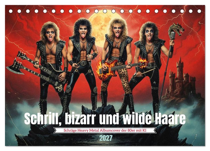 Schrill bizarr und wilde Haare (Tischkalender 2027 DIN A5 quer) CALVENDO Monatskalender