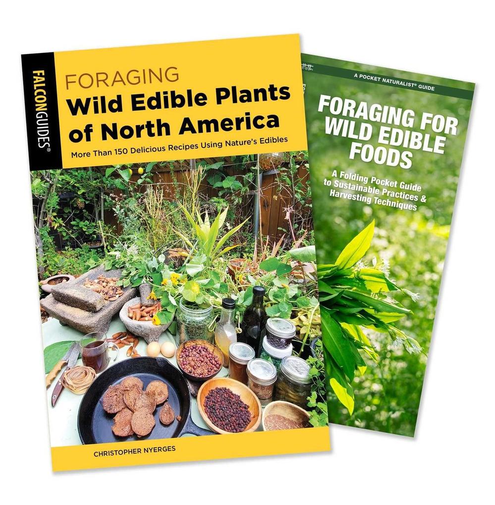 Foraging Wild Edible Plants of North America Guidebook and Folding Pocket Guide Bundle