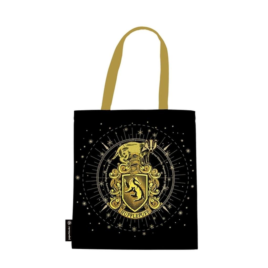 Hufflepuff Tote (Black) Canvas Bag by Paperblanks (Harry Potter Collection)