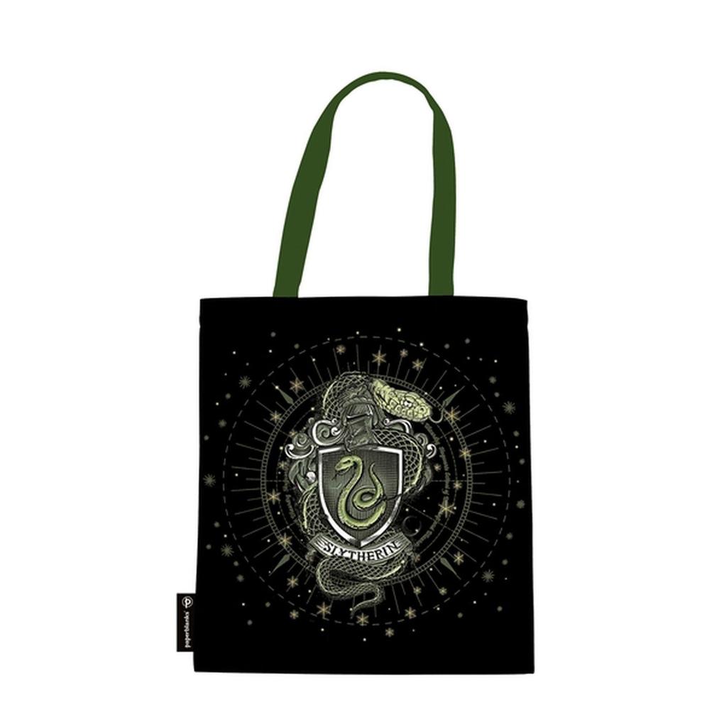 Slytherin Tote (Black) Canvas Bag by Paperblanks (Harry Potter Collection)