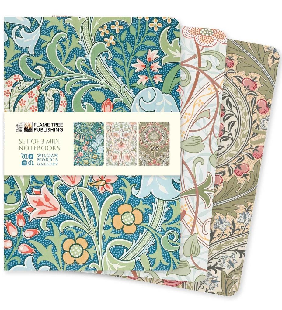 William Morris Gallery Set of 3 MIDI Notebooks