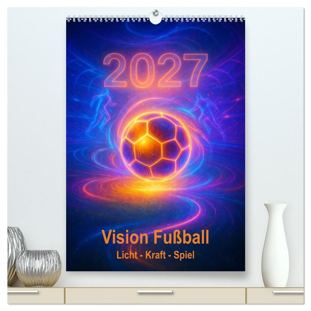 Vision Fußball Licht - Kraft - Spiel (hochwertiger Premium Wandkalender 2027 DIN A2 hoch) Kunstdruck in Hochglanz