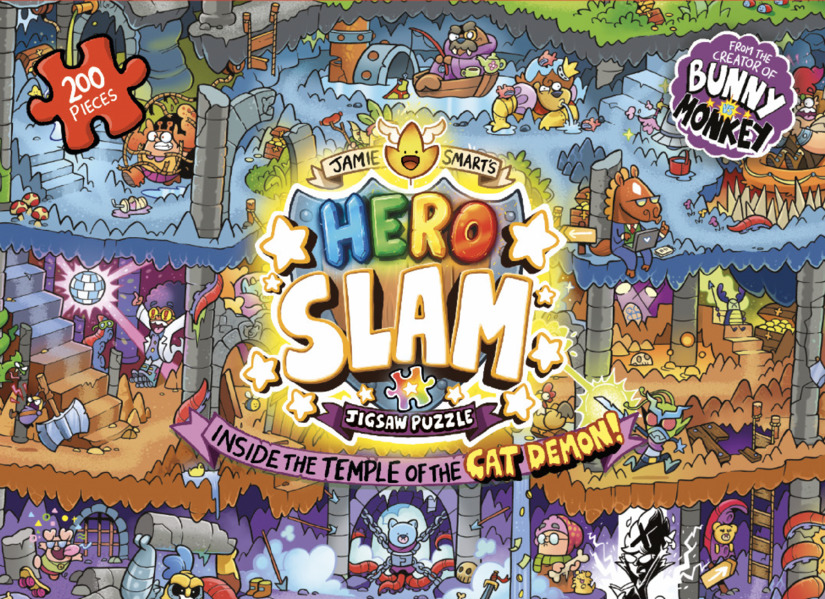 Jamie Smart's Hero Slam Jigsaw Puzzle: Inside the Temple of the Cat Demon: A 200-Piece Jigsaw Puzzle from the No 1 Bestselling Creator of Bunny Vs Monkey