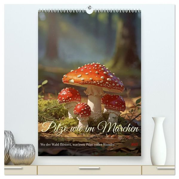 Pilze wie im Märchen (hochwertiger Premium Wandkalender 2027 DIN A2 hoch) Kunstdruck in Hochglanz