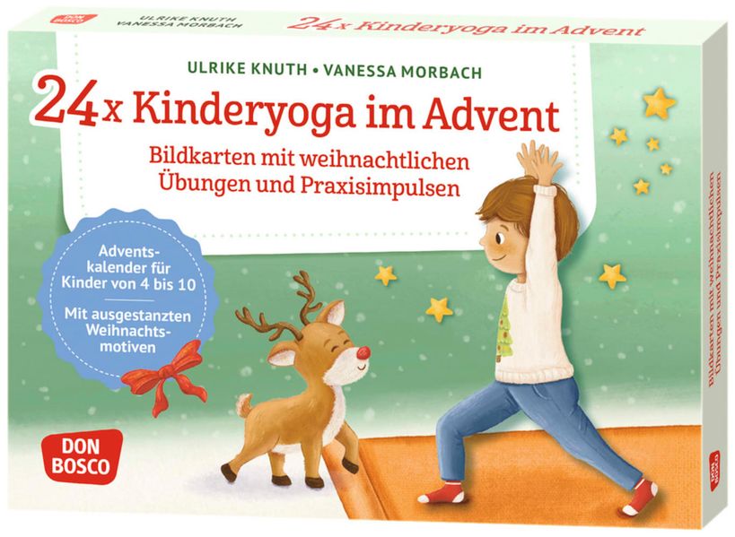 24 x Kinderyoga im Advent. Bildkarten mit weihnachtlichen Übungen und Praxisimpulsen