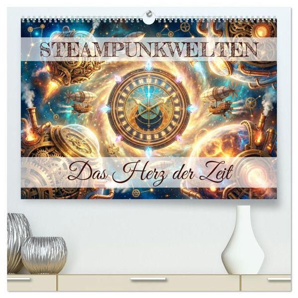 Steampunkwelten - Das Herz der Zeit (hochwertiger Premium Wandkalender 2027 DIN A2 quer) Kunstdruck in Hochglanz