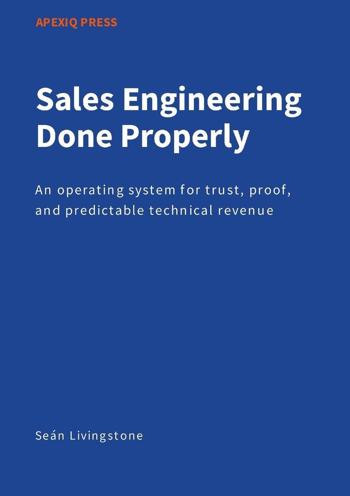 Sales Engineering Done Properly
