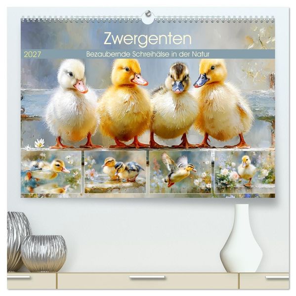 Zwergenten. Bezaubernde Schreihälse in der Natur (hochwertiger Premium Wandkalender 2027 DIN A2 quer) Kunstdruck in Hochglanz