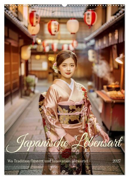 Japanische Lebensart (Wandkalender 2027 DIN A2 hoch) CALVENDO Monatskalender