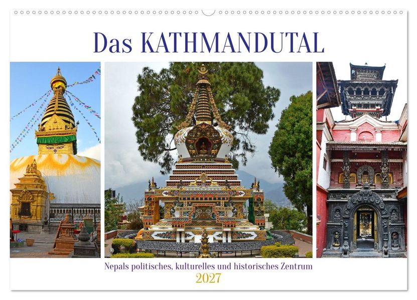 Das Kathmandutal (Wandkalender 2027 DIN A2 quer) CALVENDO Monatskalender