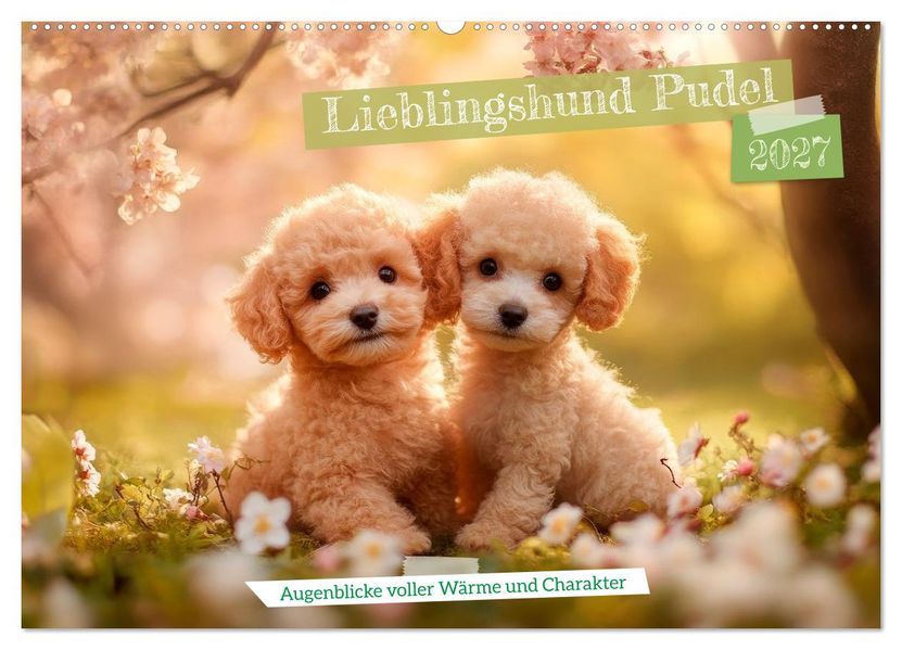 Lieblingshund Pudel (Wandkalender 2027 DIN A2 quer) CALVENDO Monatskalender
