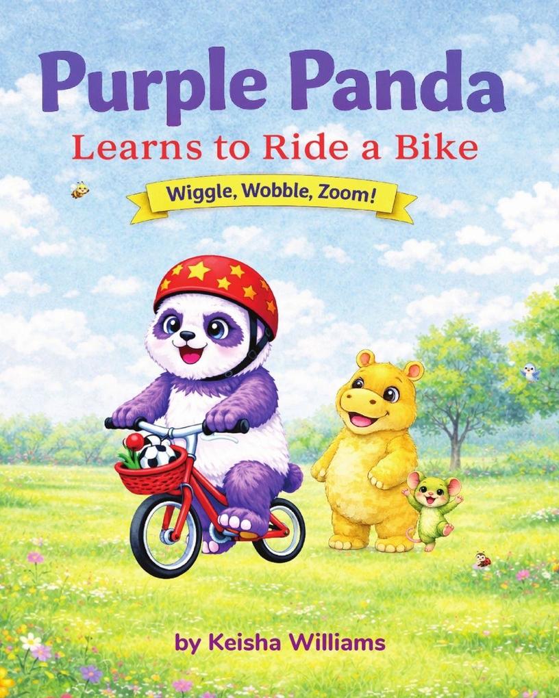 Purple Panda Learns to Ride a Bike
