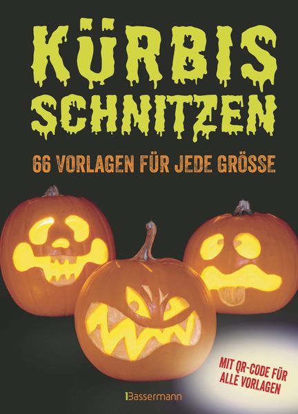 Kürbis schnitzen - 66 Vorlagen für jede Größe mit QR-Code